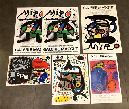 JOAN MIRÒ  - Lotto unico di 6 manifesti