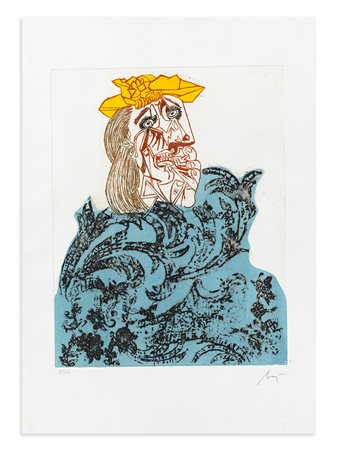 ENRICO BAJ (1924-2003) - Femme en pleurs, 1969
