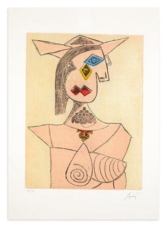 ENRICO BAJ (1924-2003) - Femme au chapeau, 1969