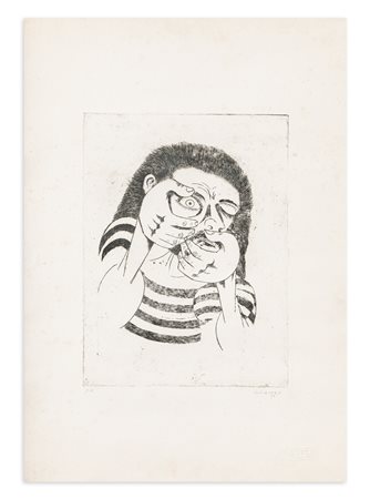 GIUSEPPE MIGNECO (1908-1997) - Uomo che fuma, 1971