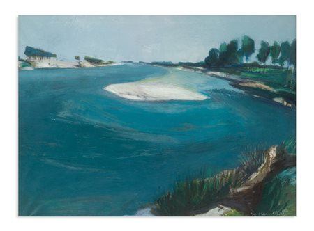 GIUSEPPE MOTTI (1908-1988) - Paesaggio sul Po