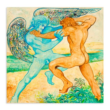 AMBROGIO DOZIO - Giacobbe, lotta con l'angelo