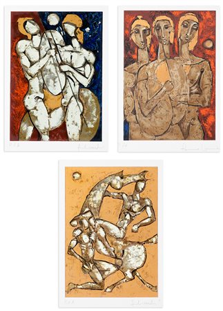 BRUNO LANDI (1941) - Lotto unico composto da 3 litografie