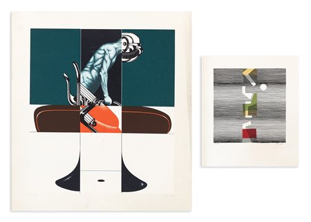 AUTORI VARI (SERGIO SARRI E MICHEL SEUPHOR) - Lotto unico di 2 opere