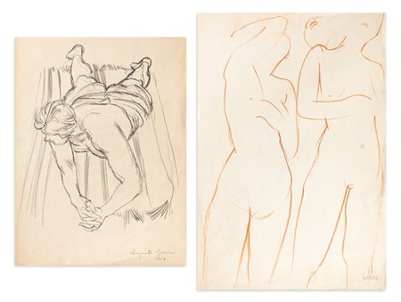 AUGUSTO GARAU (1923-2010) - Lotto unico composto da 2 disegni
