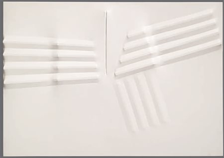 AGOSTINO BONALUMI (N. 1935) Bianco firmato Bonalumi (sul retro) tela...