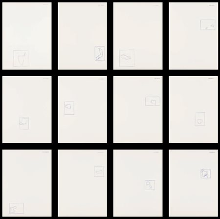 ALIGHIERO BOETTI (1940-1994) 12 forme dal 10 giugno 1967 titolo, dedica e...