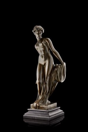 Ignoto dell'inizo del secolo XX "Nudo femminile" scultura in bronzo (h. cm 37)