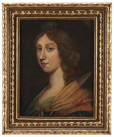 Ignoto, antico dipinto raffigurante ritratto di Anna Ghizoni 
Olio su tela, cm