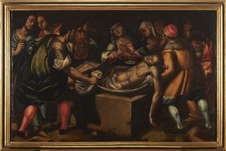 Scuola della fine del secolo XVII

Deposizione di Cristo
Olio su tela, cm 95x14