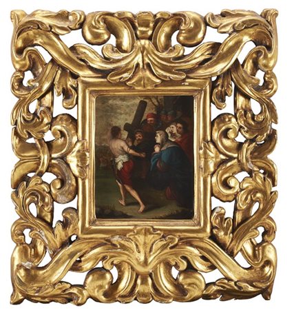 Scuola del nord Europa del secolo XVII

Salita al calvario
Olio su rame, cm 22x