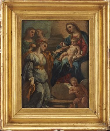 Maestro napoletano dell'inizio del secolo XVIII    Matrimonio mistico di Santa Caterina