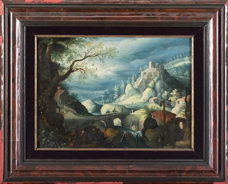 Scuola fiamminga del secolo XVII, alla maniera di Paul Brill

Paesaggio con pas