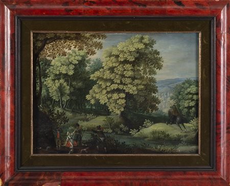 Ambito di Anton Mirou, secolo XVII

Paesaggio con scena di brigantaggio
Olio su