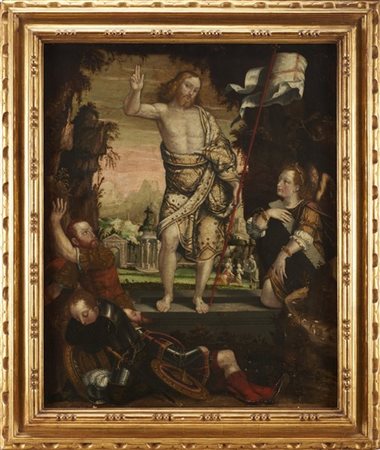 Maestro lombardo del secolo XVI

Resurrezione di Cristo
Olio su tela, cm 82x66,