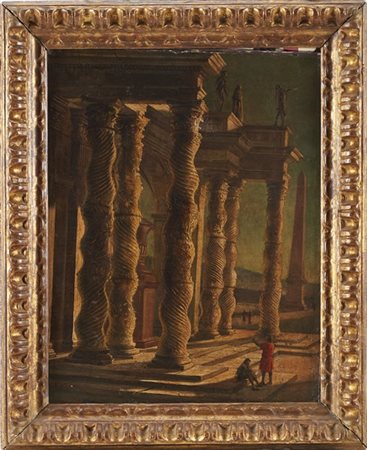 Scuola romana del secolo XVIII

Capriccio con figure
Olio su tela, cm 47x38,5
I