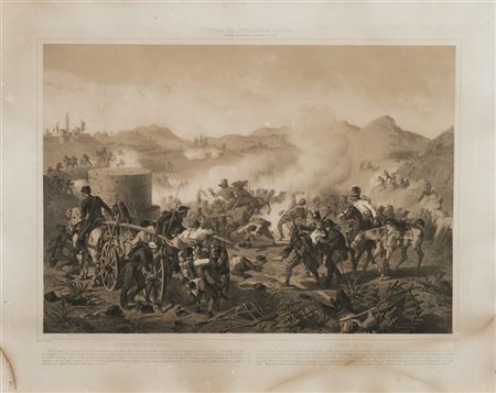 Stanislao Grimaldi Gruppo di tre litografie, di cui due a colori, raffiguranti l