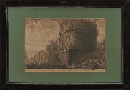 Giovanni Battista Piranesi Veduta del lato posteriore del Mausoleo di Cecilia Me