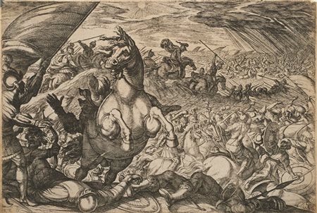 Antonio Tempesta Battaglia, tiratura seicentesca
acquaforte su carta vergellata