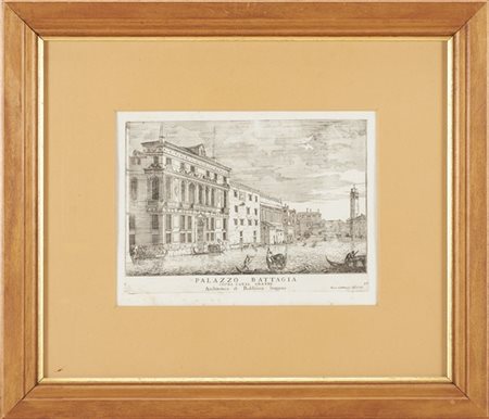 Luca Carlevarijs Lotto composto da due acqueforti di misure different: 
Palazzo