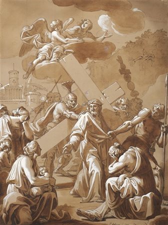 Mallerini Andata al Calvario
penna con inchiostro nero acquerellato in bruno con