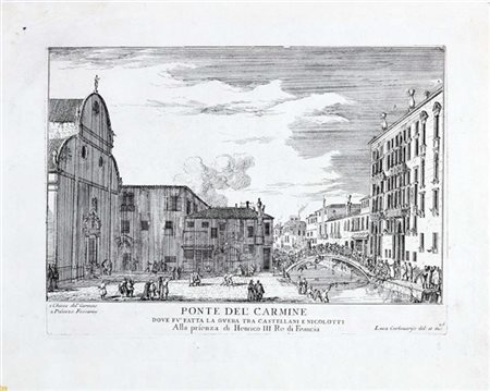 Luca Carlevarijs Quattro acqueforti provenienti dalla serie Fabbriche e vedute d