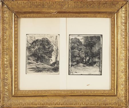 Corot Jean Baptiste Camille Les arbres dans la montagne (mm 201x166)