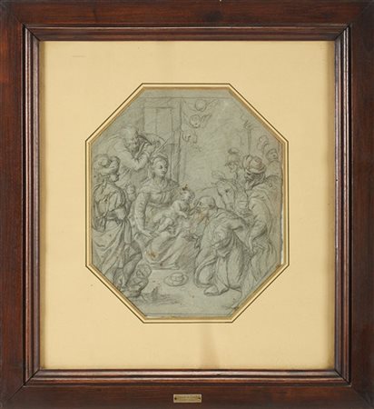 Ignoto del secolo XVII

Adorazione dei magi
carboncino su carta verdina mm 320x