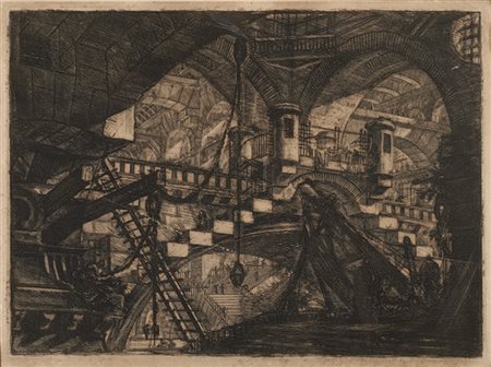 Giovanni Battista Piranesi L'arco con ornamento a conchiglia
dalla serie Carceri