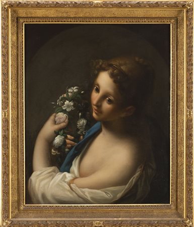 Francesco Mancini (attr.)

Flora
Olio su tela, cm 63x53
In cornice (lievi difett