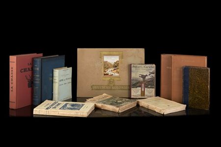 [CACCIA] Lotto composto da 10 opere degli inizi del XX secolo dedicate all'argo