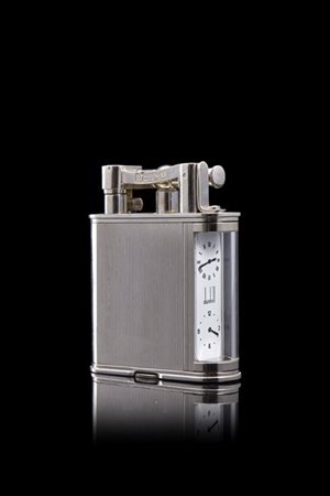 Accendino con orologio da tavolo, Dunhill (cm 8x10) (lievi difetti)