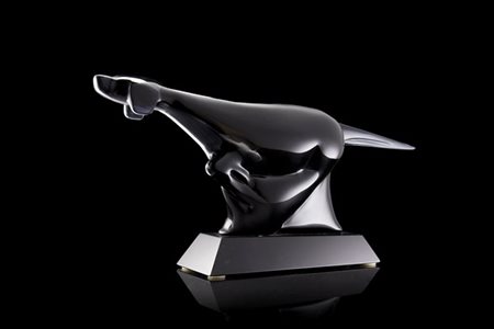 Manifattura di Murano, seconda metà del secolo XX. Scultura in vetro massello n