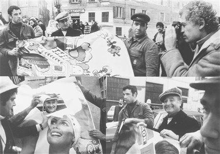 Mario Carbone (1924)  - Mimmo Rotella in posa per Ugo Mulas, Milano, 1970