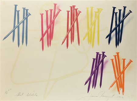 James Rosenquist SHORT SCHEDULE litografia a otto colori su carta Arches, cm...