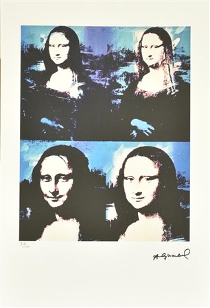 Andy Warhol GIOCONDA litografia su carta Arches, cm 57x38; es. 93/100 firma...