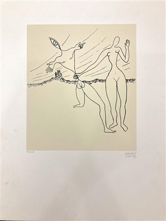 Maurice Henry SENZA TITOLO litografia, cm 47x36; es. VIII/149 firma e tiratura