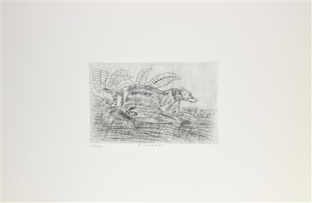 Antonio Ligabue DONNALA puntasecca, cm 17,5x27,5 su foglio 50x70; es. 49/100...