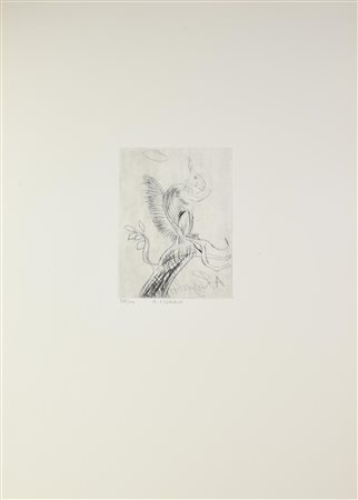 Antonio Ligabue SCOIATTOLO puntasecca, cm 20x15 su foglio 70x50; es. 58/100...