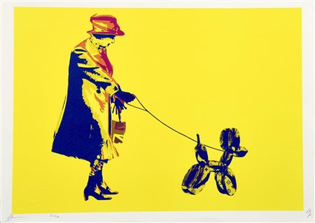 NYC DEATH QUEEN & KOONS BALLOON DOG serigrafia, cm 32x45; es. A.P. firma,...