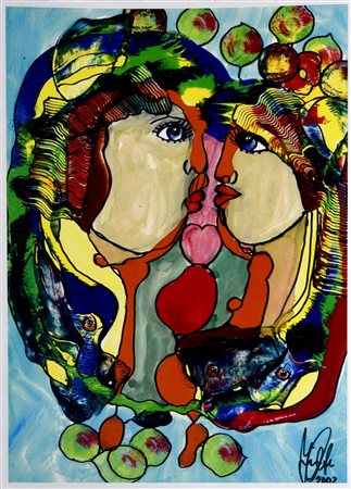 Jurgen Grafe AMANTI stampa, cm 42x30; es.1/10 sul retro: firma, data e...