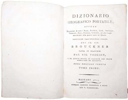 Dizionario geografico portatile, 1810