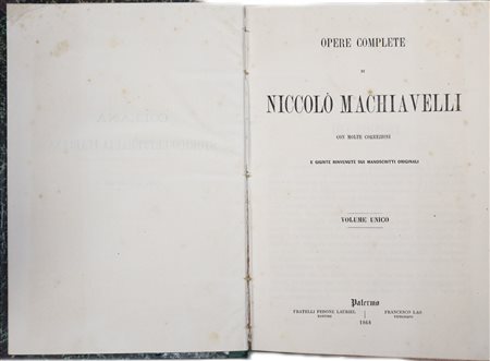 Opere complete di Niccolò Macchiavelli, 1868