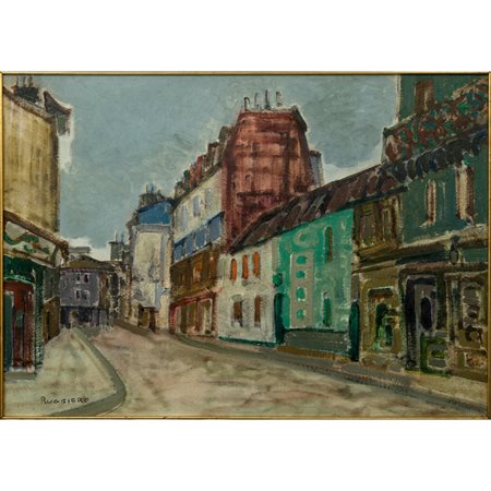 AMEDEO RUGGIERO, Scorcio di Parigi, Olio su tela