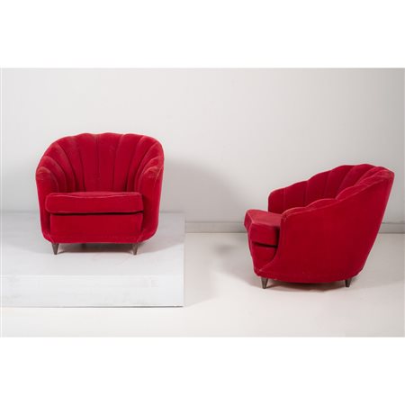 PRODUZIONE ITALIANA 1950 ca. Coppia di poltrone