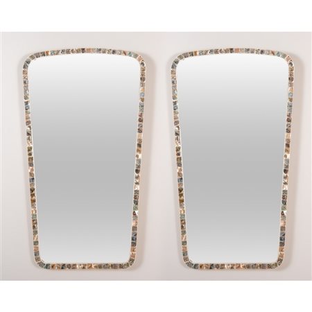 PRODUZIONE ITALIANA 1950 ca. Coppia di specchiere da parete