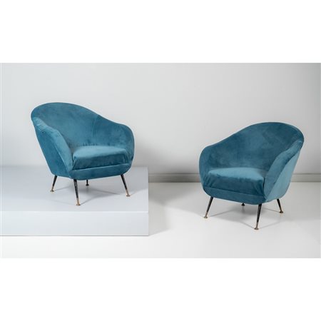 PRODUZIONE ITALIANA 1950 ca. Coppia di poltrone