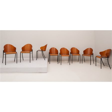 PRODUZIONE ITALIANA 1970 ca. Otto sedie