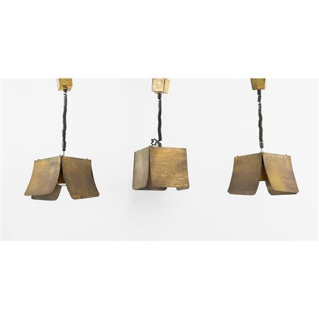 PRODUZIONE ITALIANA 1970 ca. Tre lampade a sospensione