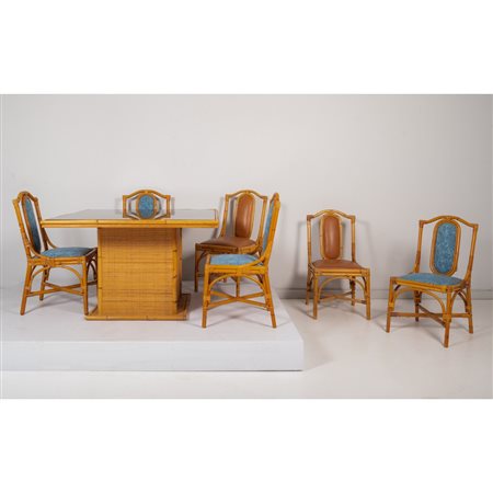 DAL VERA (Attr.le), Tavolo e sei sedie